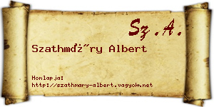 Szathmáry Albert névjegykártya